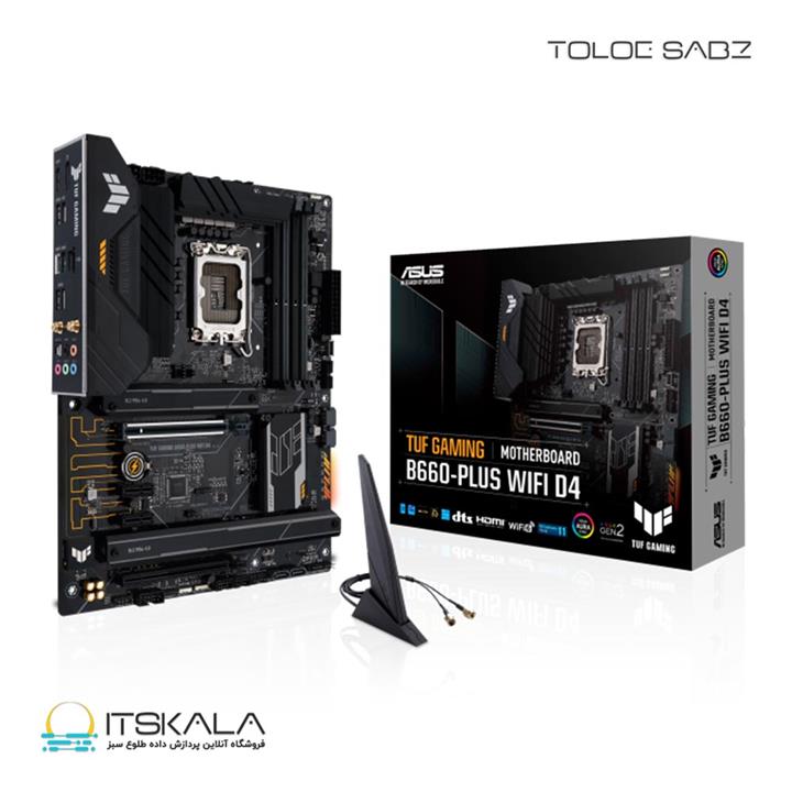 مادربرد ایسوس مدل ASUS TUF GAMING B660-PLUS WIFI D4 asus TUF Gaming B660-Plus WiFi D4 LGA1700 Motherboard